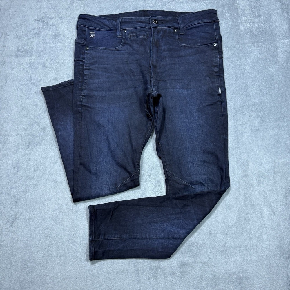 G Star Raw Jeans Mens 35x28 D-STAQ 3-D Slim Skinny Stretch Taper Stacked USA
